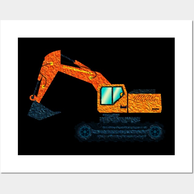 Excavator Wall Art by whatwemade